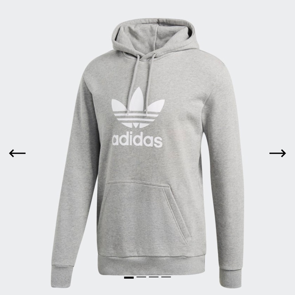 Grey Adidas Originals Trefoil Hoodie